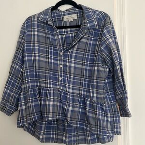 Birds of Paradise Flannel Shirt. Size L.